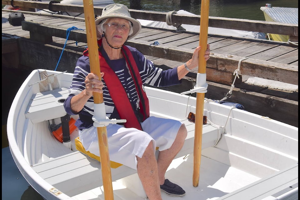 Bet Harmsworth goes out on the water to row almost every day. (Brendan Mayer/News Staff)