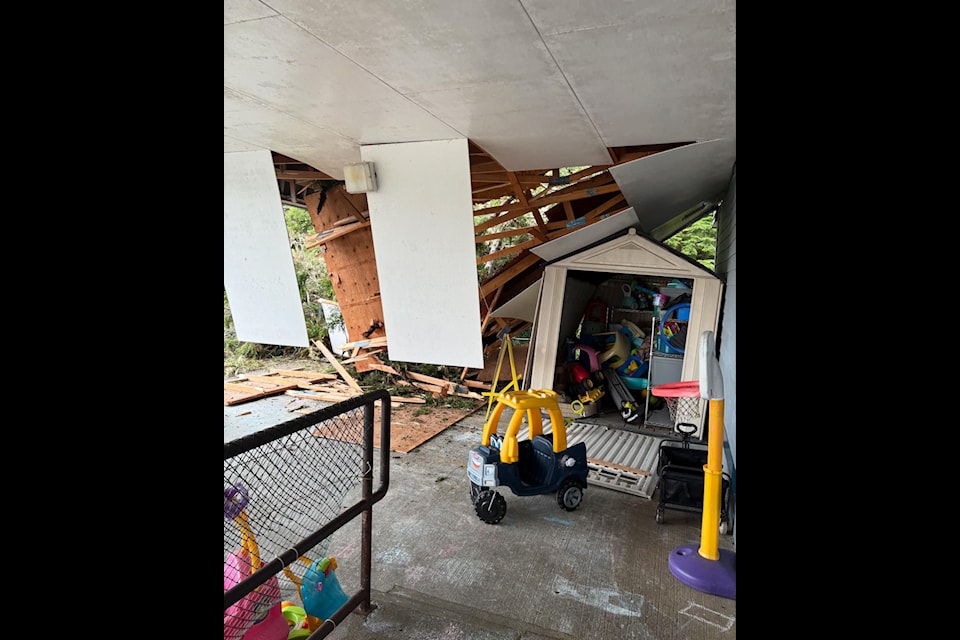 A tree fell on a Port Hardy day care on Nov. 19 during a winter storm. 