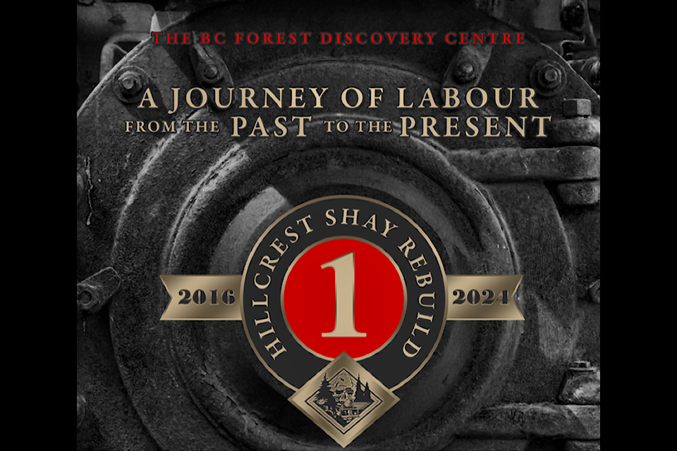 BC Forest Discovery Centre invites train lovers of all ages to come see the the restoration  of the iconic Hillcrest Shay #1 engine over Labour Day weekend from Aug. 31 to Sept. 2. 