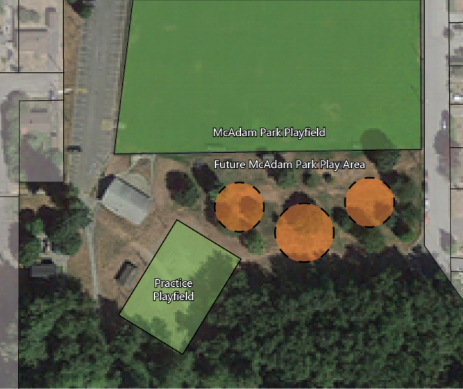 Work on the new playground in McAdam Park in Duncan set to begin