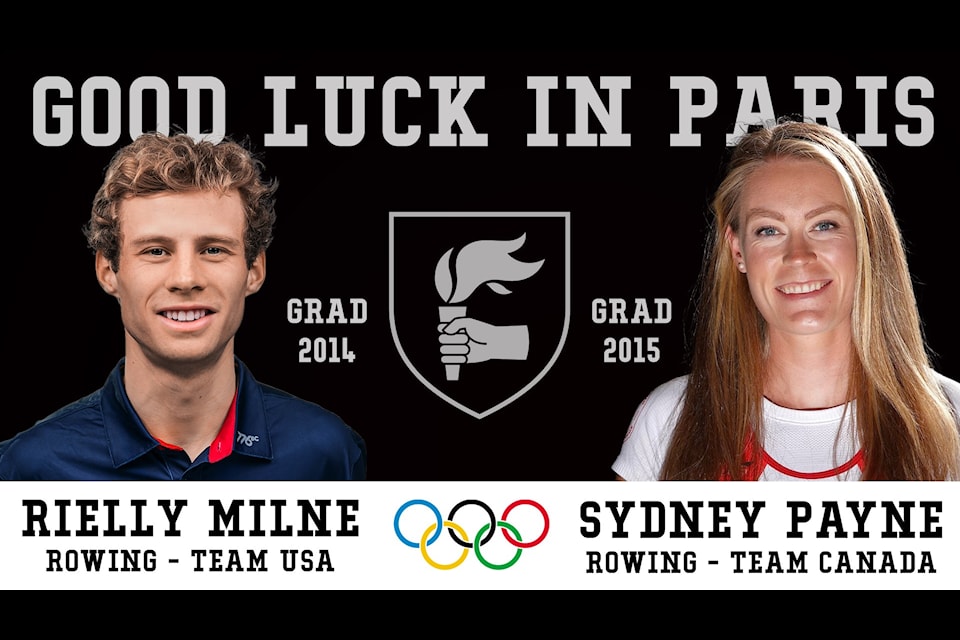 Rielly Milne and Sydney Payne are Brentwood College School's 2024 Olympic medallists.