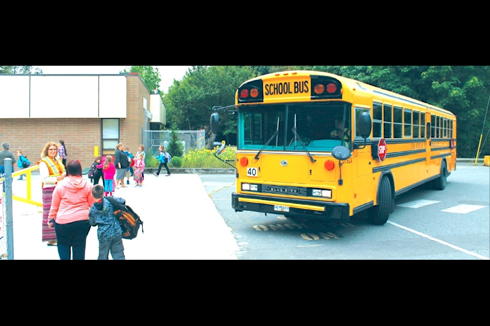 "Palsson Elementary School principal Jann Drake was on hand to welcome back students for their first day of school on Monday. This will be the last year that Jann will be able to greet the students on the
beginning of a new school year as she is set to retire in December."