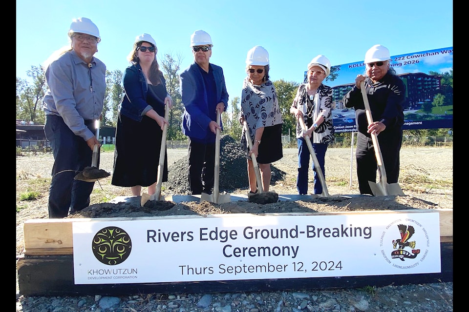 It was a glorious day for a groundbreaking on the morning of Sept. 12. Members of Cowichan Tribes and KDLLP broke ground on the new project that will supply 200 homes.