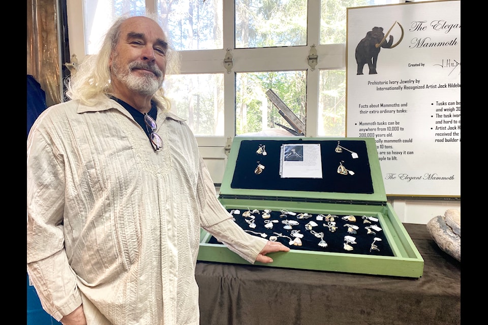 Cowichan Valley artist Jock Hildebrand was gifted a portion of an ancient mammoth tusk nearly two years ago which he has used to create his new collection of 'Elegant Mammoth Jewlery'. (Chadd Cawson/Citizen)