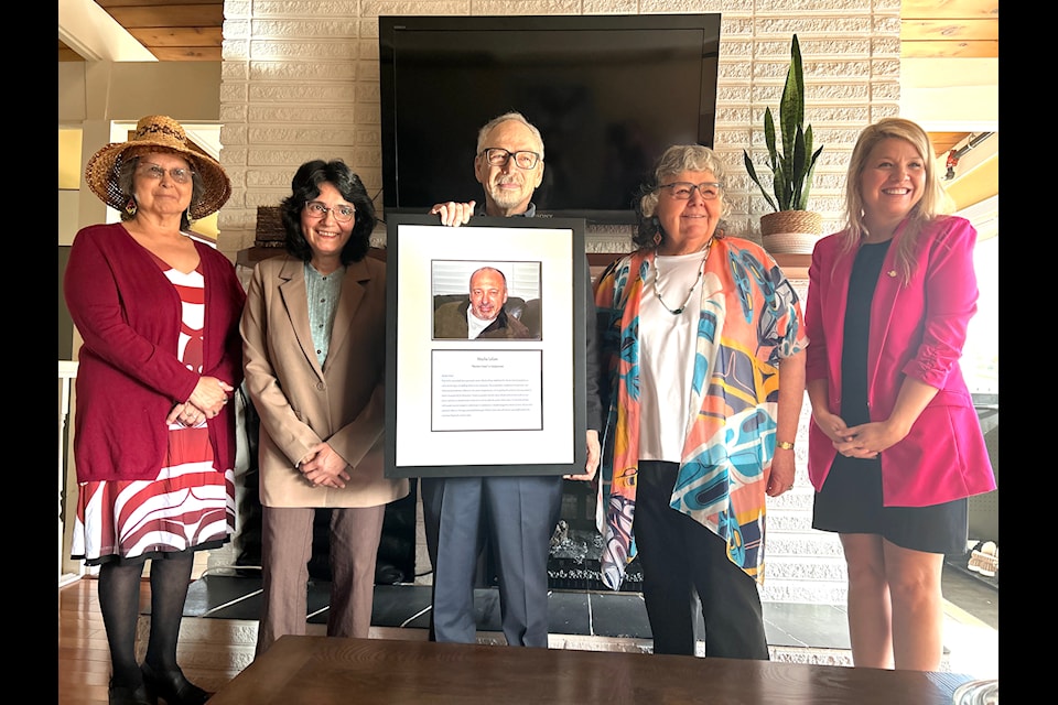 Cowichan Tribes Chief Cindy Daniels, Cowichan Valley MLA Debra Toporowski, the Mischa Weisz Foundation's Guido Weisz,  CMHA Executive Director Lise Haddock, and Jodie Wickens, the minister for Children and Family Development were on hand at the shelter's official opening. 