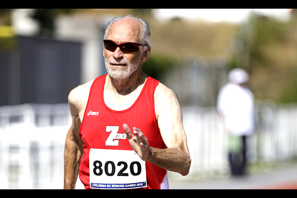Lynn Thompson, 86, set four new records at the 2025 BC Athletics Indoor Track and Field Championships by storm March 7-8 in Kamloops.