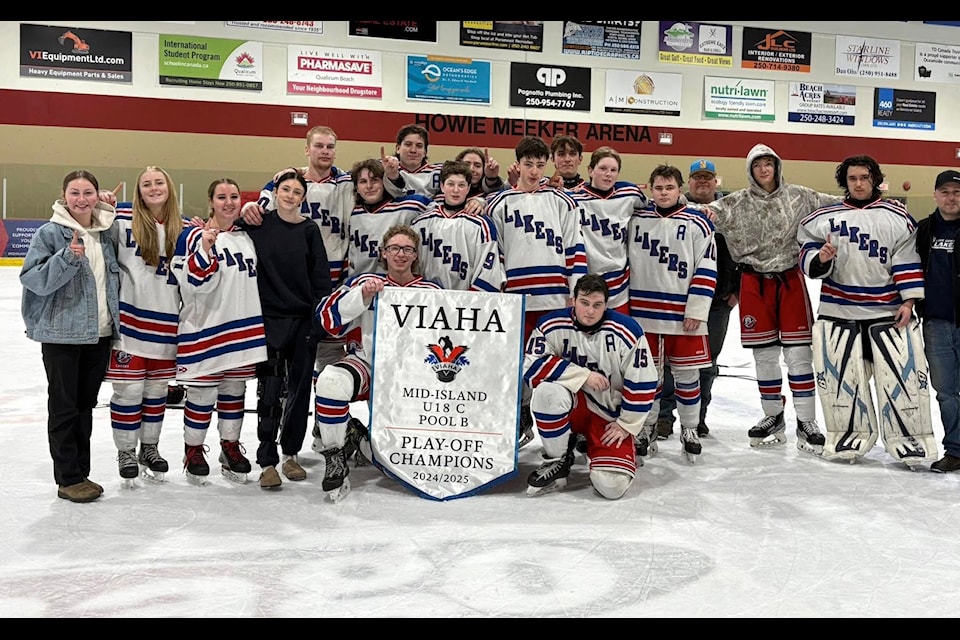 The U18 Lakers won the Pool 'B' championship banner in March.