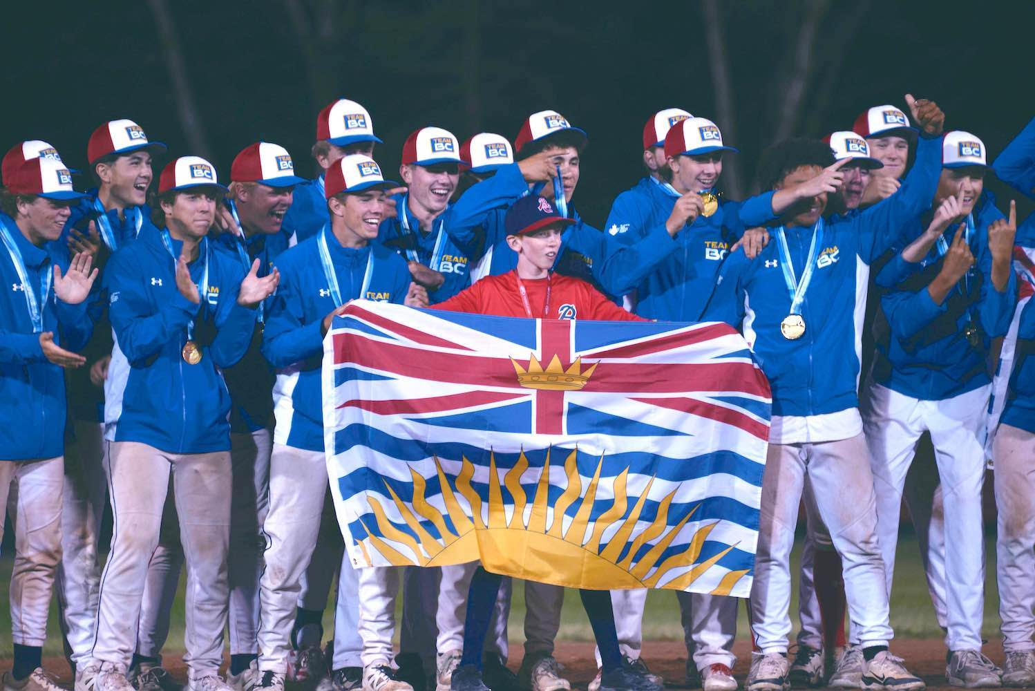 Rhys Whiteford, 17, of Duncan, played catcher and first base for Team B.C.’s baseball team, which beat Team Quebec 3-2 in the gold medal game on Aug. 16. Whiteford went two-for-six at the plate during the tournament.
