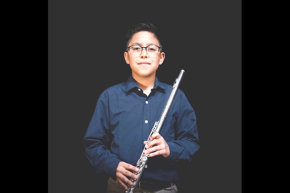 Young flutist Daniel Sanabria won the junior category for the concerto competition that the Cowichan Consort held this past November.
(Courtesy of Cowichan Consort)