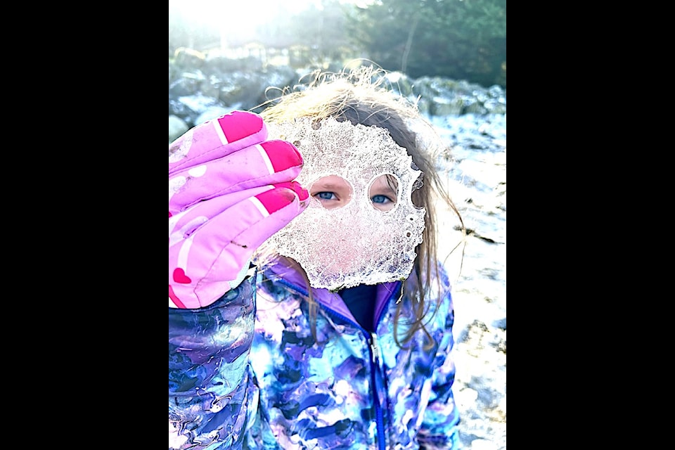 There was plenty to explore along the frozen shores of Cowichan Bay early in 2024. 
