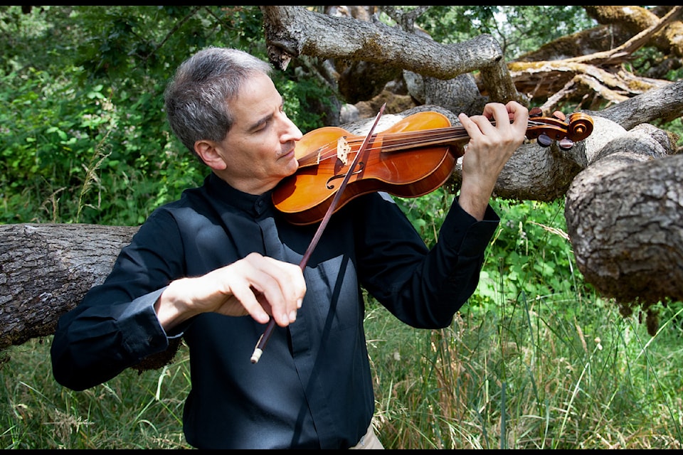 Seen playing among the trees, David Greenberg will be the feature soloist alongside the Victoria Baroque for their 'Phantasm' concert at the Killy Theatre on Jan 19.