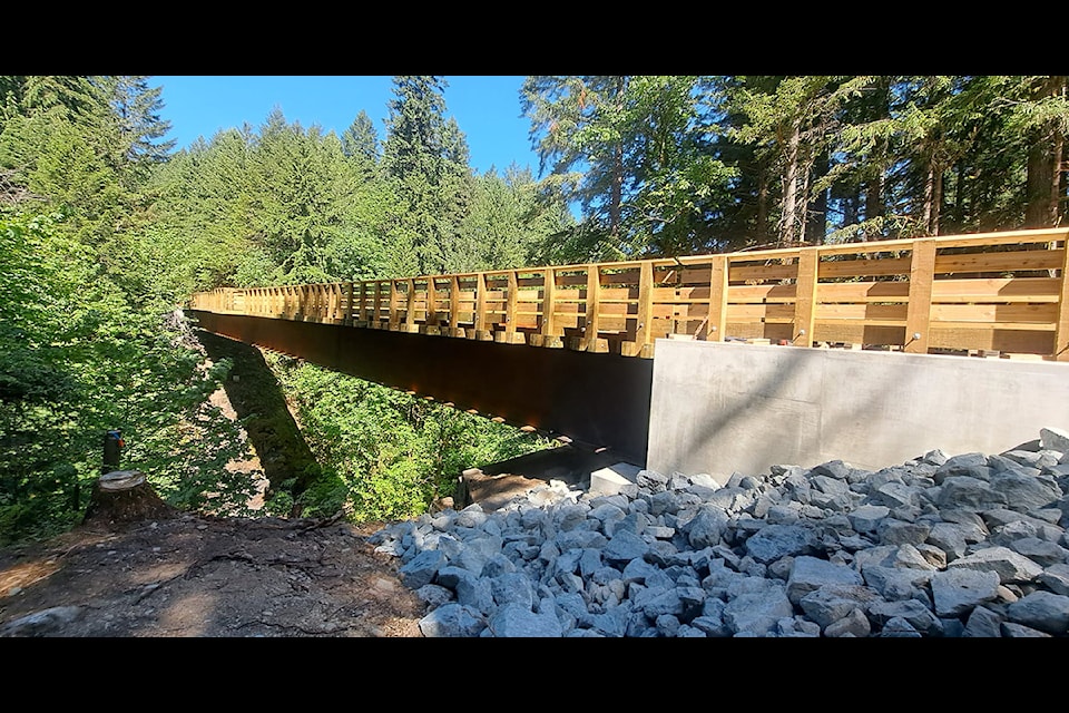 The rebuilt Holt Creek Bridge, now known as the Q'ixluts Bridge, opened on June 21. (Submitted photo)
