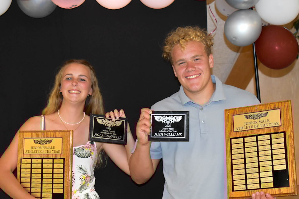 Junior female and male athlete of the year, respectively were Nola Connelly and Josh Williams.
