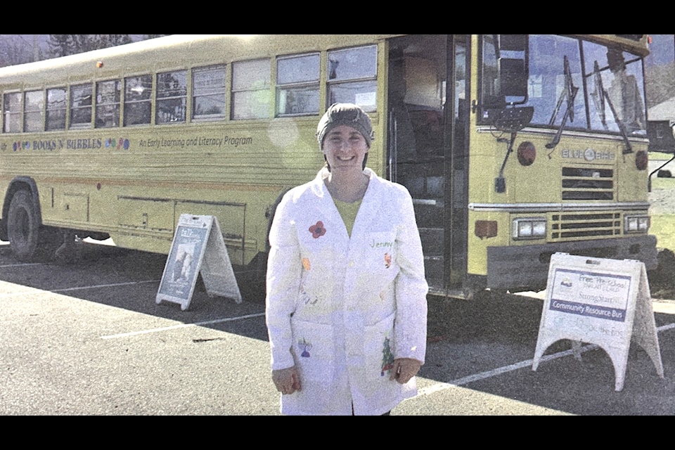 "ECE facilitator Jenny Court is one of two educators aboard the bus, which stops at Lake Cowichan every week on Monday and Friday mornings.”