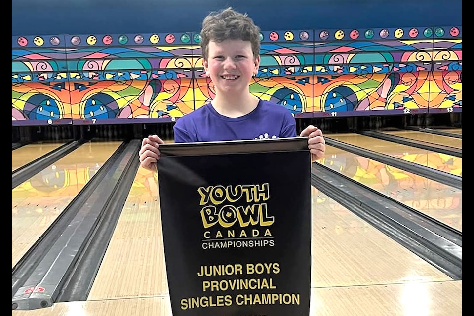 Logan Melin claimed gold in the junior boys group at the 2025 Youth Bowl Canada provincial championships. (Courtesy of Bob Linde) 