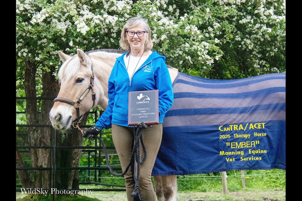 Diana Jamison, nominator and coach, with National Award Winning Therapy Horse Ember. (Submitted photo)
