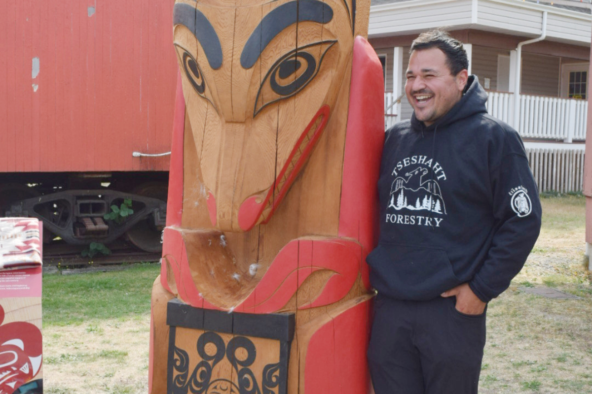 New totem unveiled at Kaatza Station Museum in Lake Cowichan