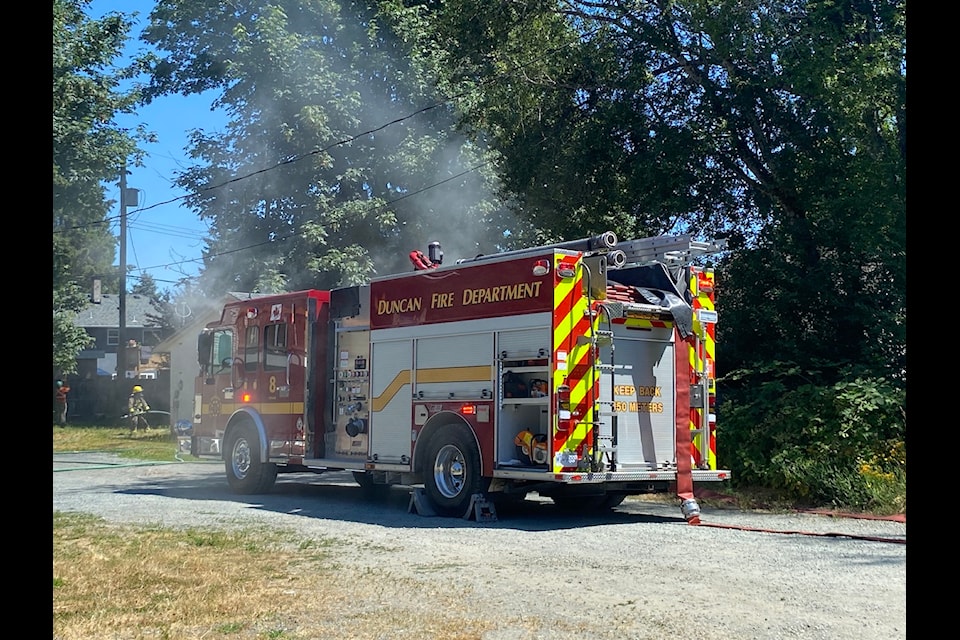 Duncan Fire department responded to a house fire in the 2900 block of Cliffs Road on July 9 just before noon. 