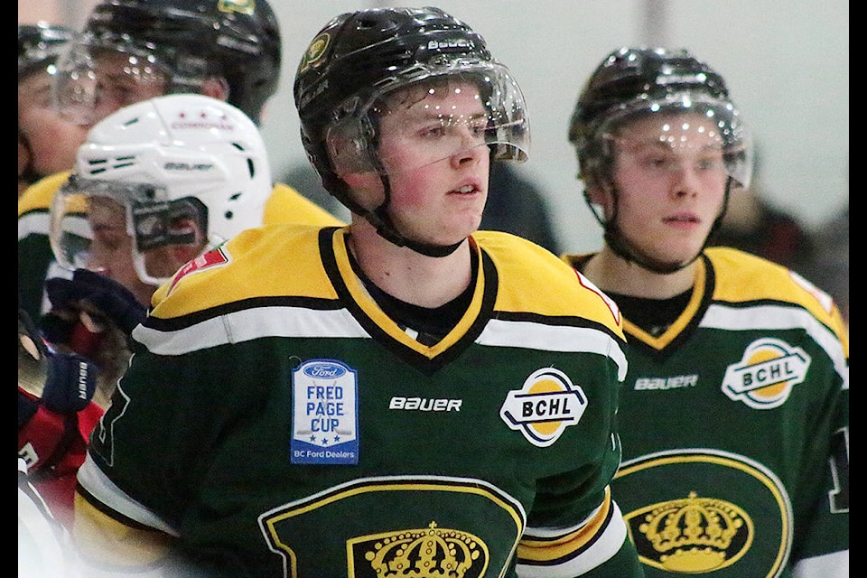 Duncan’s own Ben Berard scored four goals against the Cowichan Valley Capitals in 2017, a day after committing to a scholarship at Cornell University. (Citizen file)