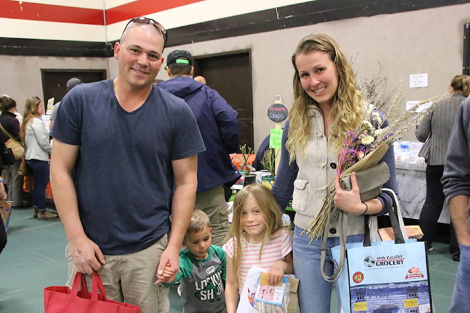 The Leger family from Cedar is just one of the many families who came to the Seedy Sunday in Duncan March 17. (Lexi Bainas/Citizen)