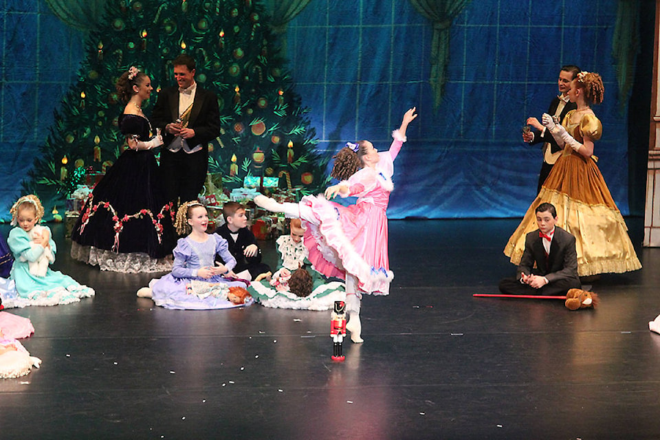Clara celebrates the gift of the Nutcracker with a dance during the Royal City Youth Ballet’s performance of ‘The Nutcracker’ at the Cowichan Performing Arts Centre on Saturday, Dec. 7. (Andrea Rondeau/Citizen)