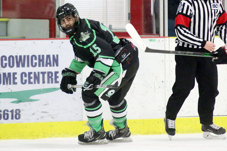 Sukhraj Narwal is no stranger to the Cowichan Lake Sports Arena, having played there for parts of two seasons.  (Gazette file)