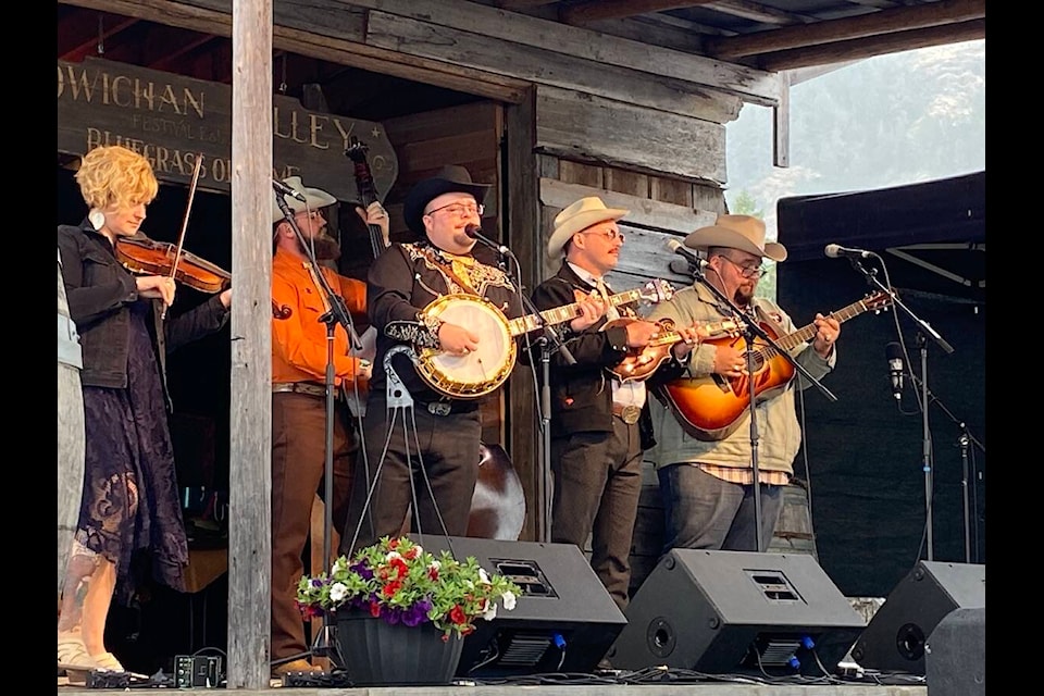 The Po’ Ramblin Boys graced the stage not once, but twice during the third annual Cowichan Valley Bluegrass Festival. (Chadd Cawson/Citizen)
