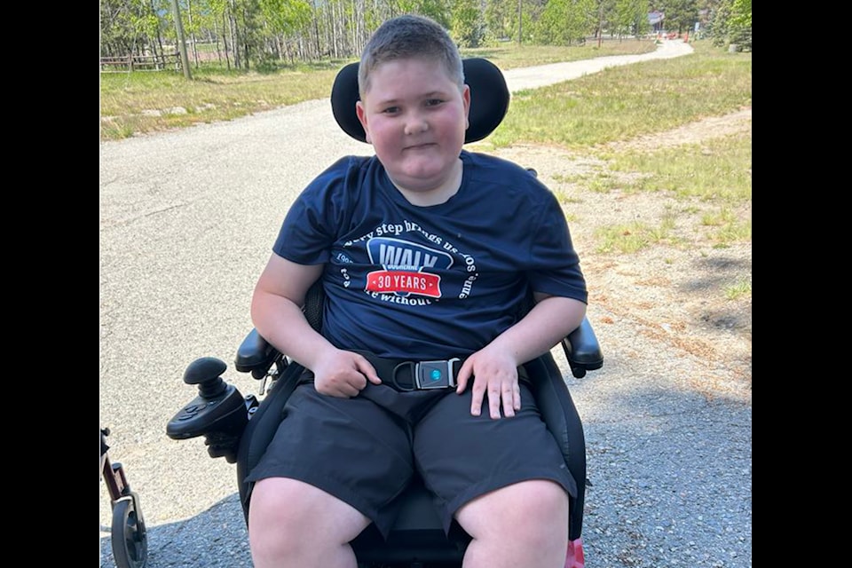 Titan does laps around Idlewild Park at the Walk and Roll for Duchenne muscular dystrophy in Cranbrook on May 25 (submitted)