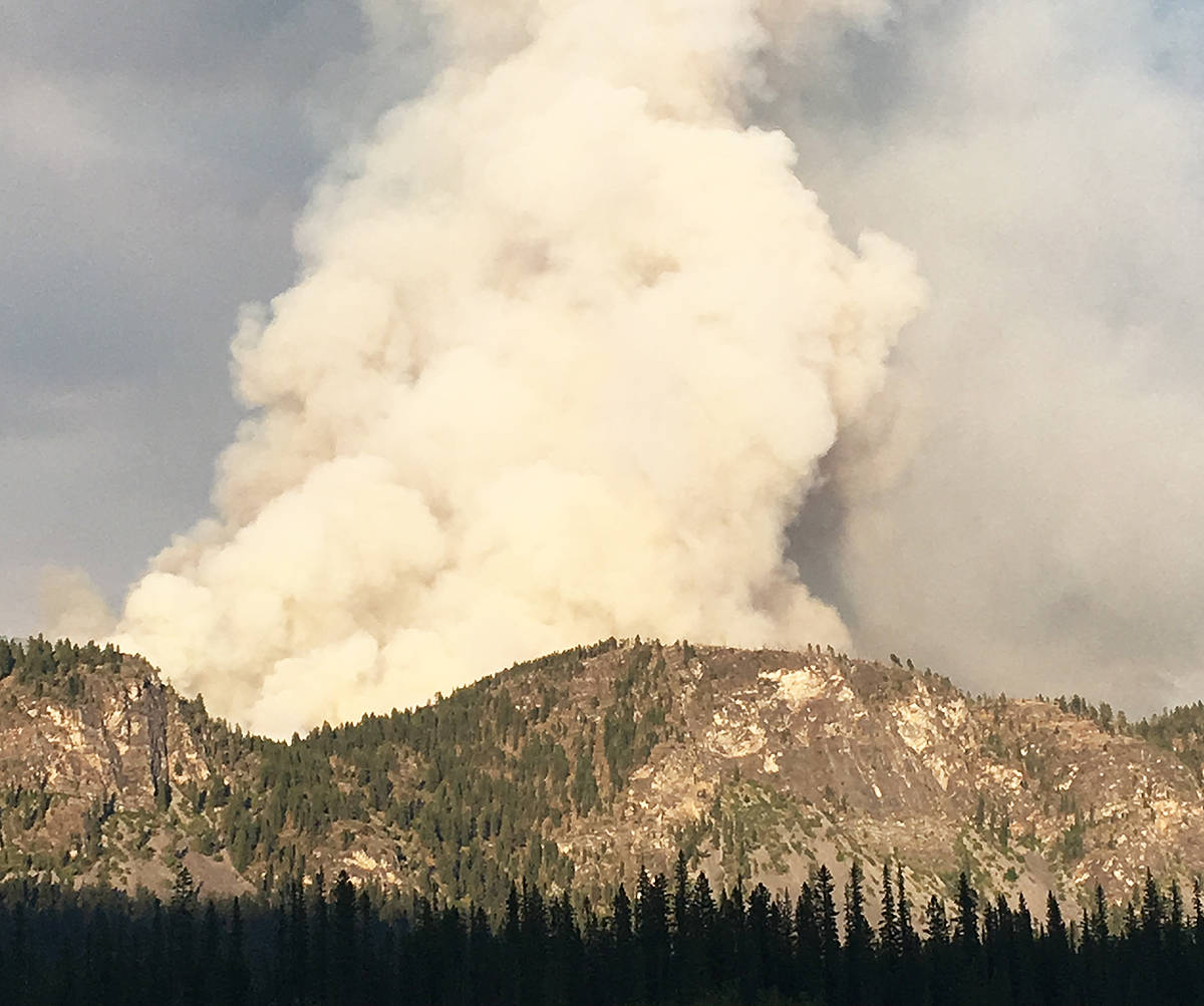 Fire south of Canal Flats affecting highways Cranbrook Daily Townsman