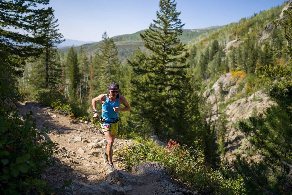 Dave Stevens is seen here during the race. He spent almost all of it running alone. Photo: Paul Nelson