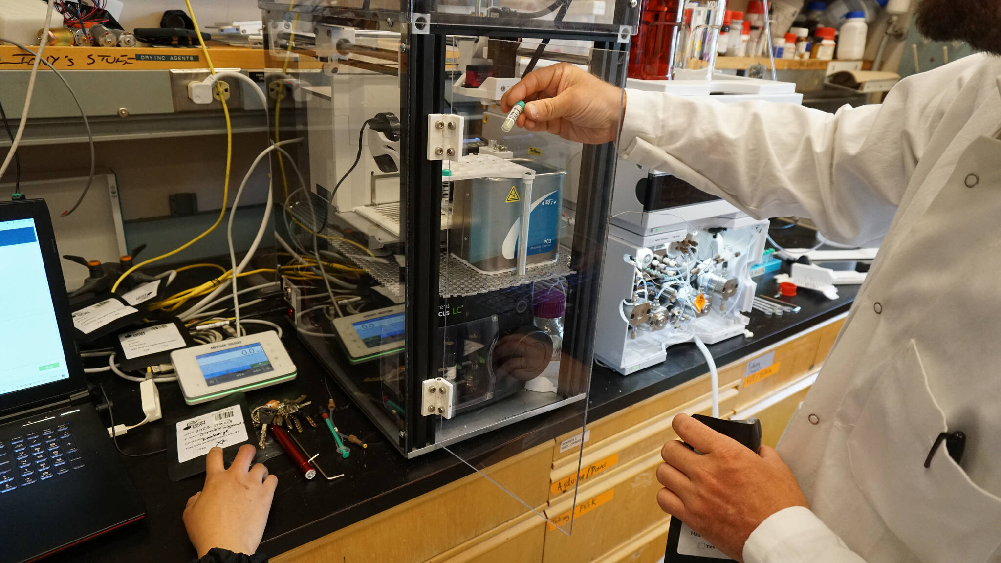 A portable drug tester in the Hein lab at the University of British Columbia. A team from the University of British Columbias chemistry department have been working on the project for the last year. (Alex Walls)
