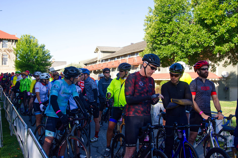 Hundreds of cyclists took to the highways around Cranbrook and Kimberley for the ninth annual Kootenay Rockies Gran Fondo on Saturday, Sept. 9. The St. Eugene Golf Resort and Casino served as both the start and end point for the event, which featured three courses — the Gran Fondo (152 km), Medio (102 km) and the Piccolo (58 km). Trevor Crawley photo.