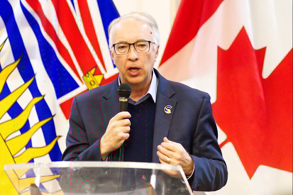 Conservative Party of B.C. Leader John Rustad speaks at a town hall in Cranbrook on Feb. 6.