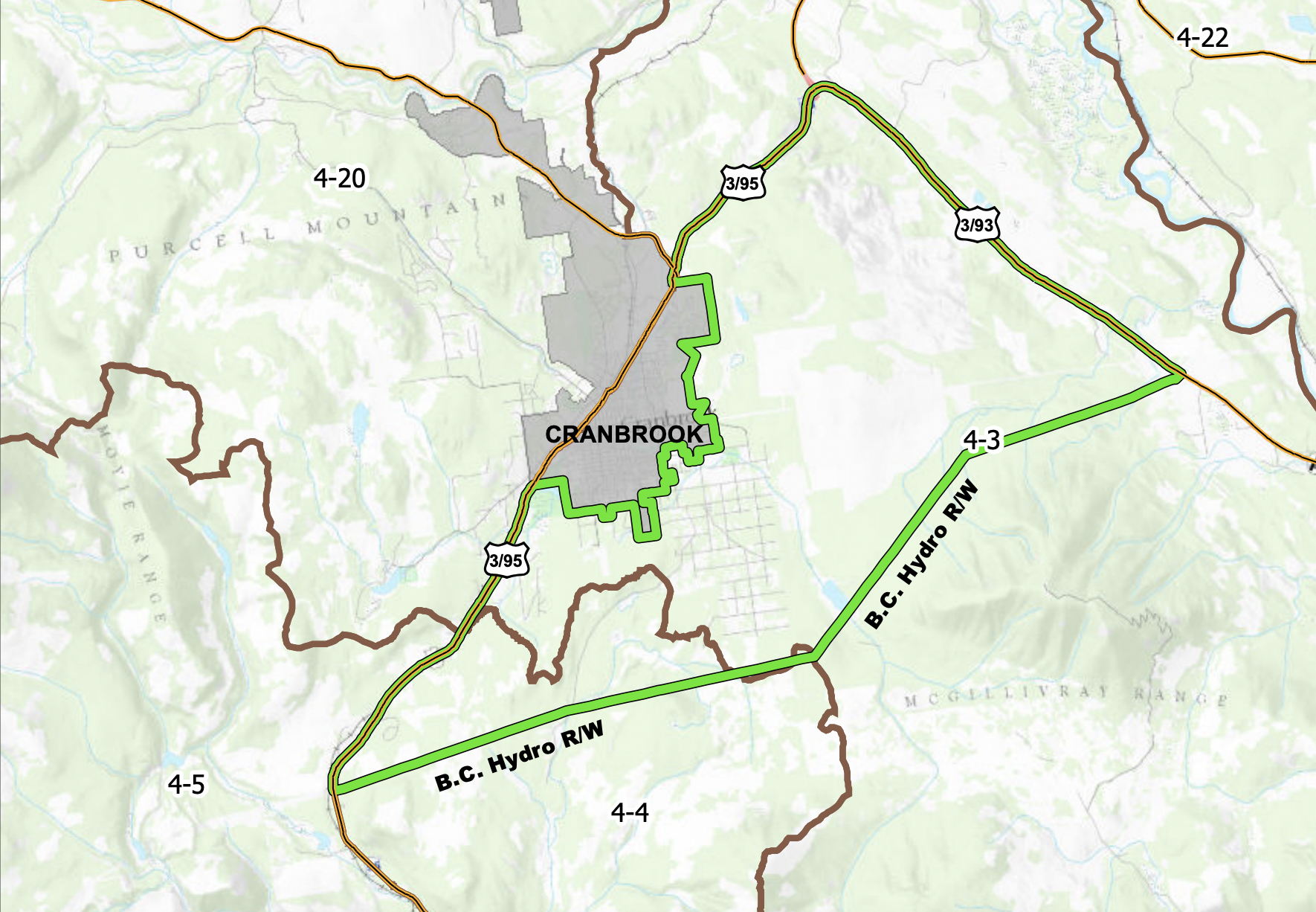 Cranbrook map