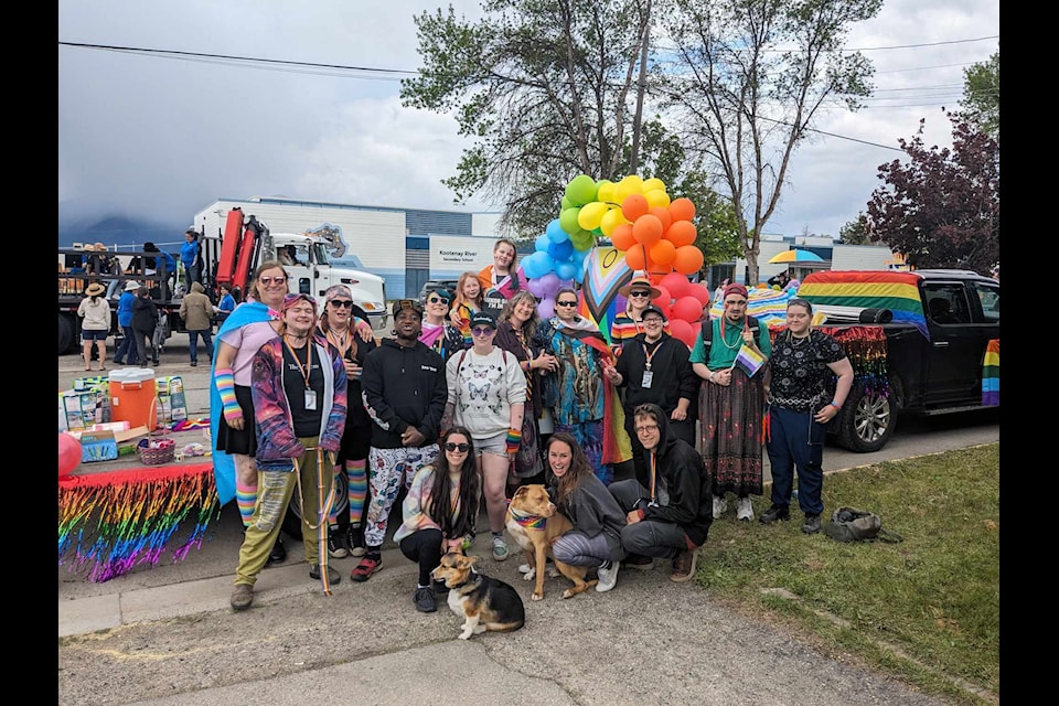Members of OUTspoken pictured at the Creston Valley Blossom Festival parade in May.