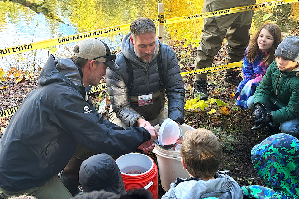 Creston students learned about the life cycle of Kokanee salmon on an educational field trip hosted by the Creston Valley Rod and Gun Club on Ot. 23.