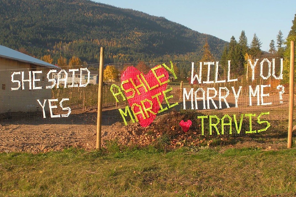 Fence Notes were used for a very unique marriage proposal.