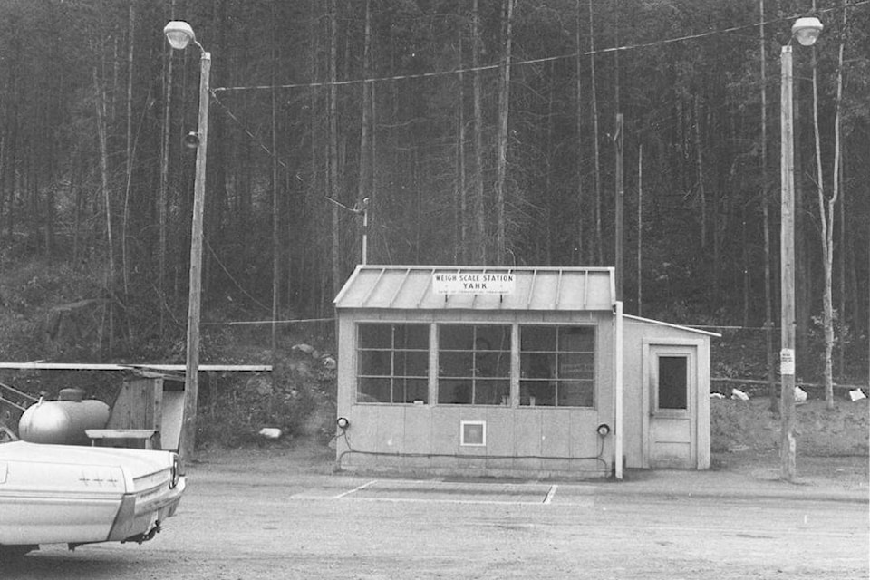 Yahk weigh scale station in 1964.