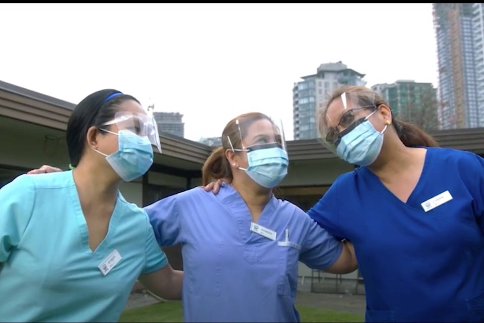 The music video for “Green and Blue” featured a Willington Care Centre in Burnaby as well as some of the volunteers and employees. (Screenshot/Todd Richard)