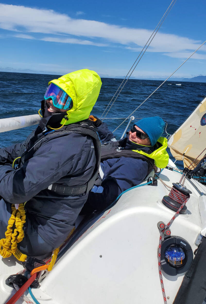 Todd Kettner and Mike Bowick enjoy a moment of peace aboard the Amurskaya. Photo: Submitted