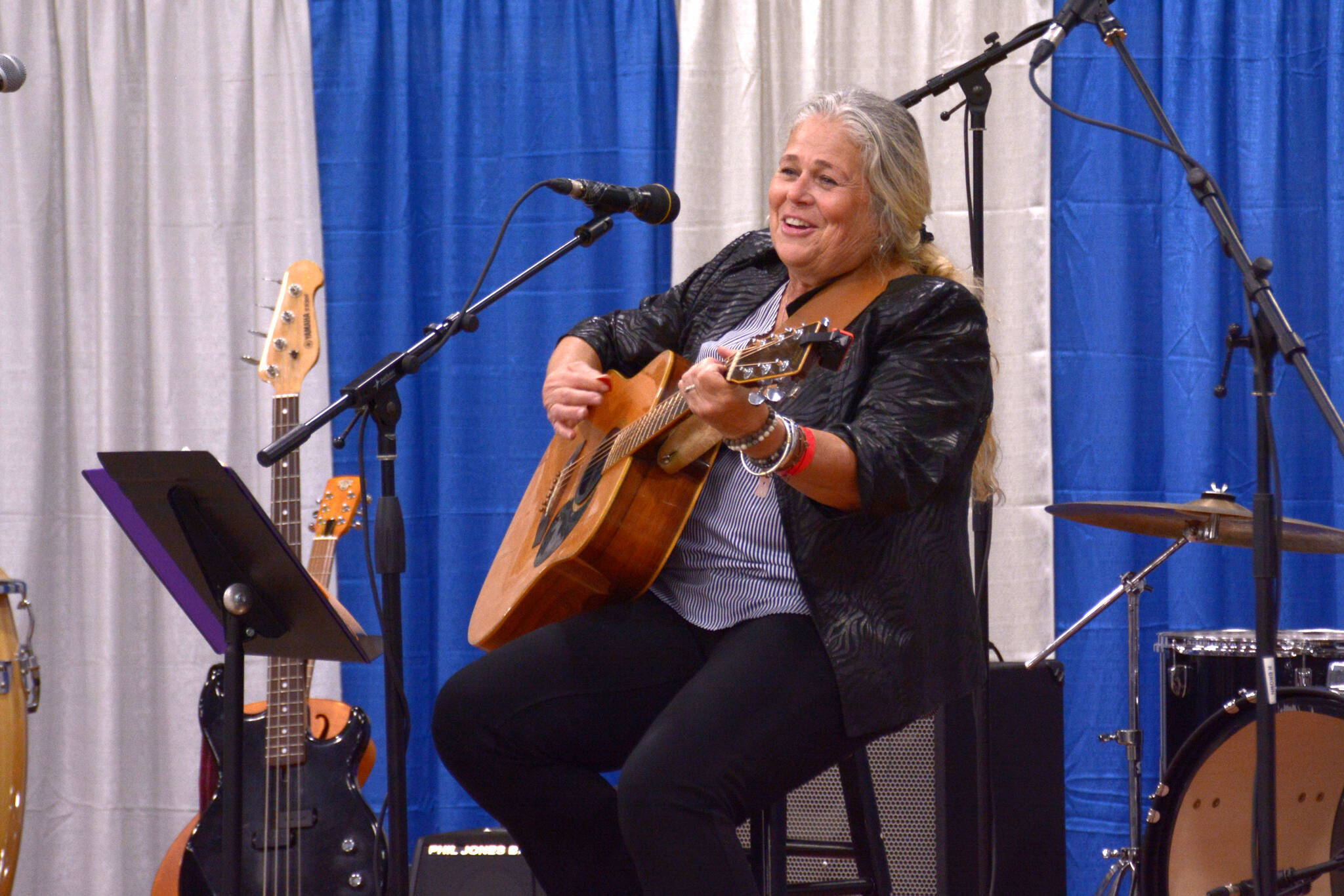 Throughout the weekend, talented musicians performed on stage for the Fall Fair crowds. (Photo by Kelsey Yates)