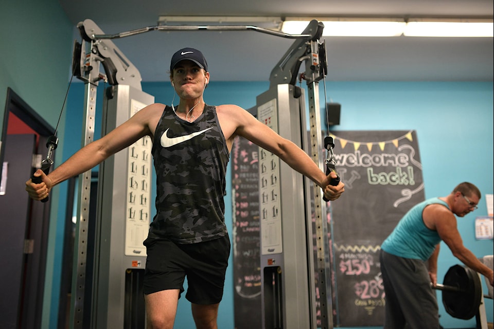 Alan Woodhouse (left) and Rob Gray (right) pictured at City Centre Fitness, which reopened Tuesday May 19. (Phil McLachlan - Western News)