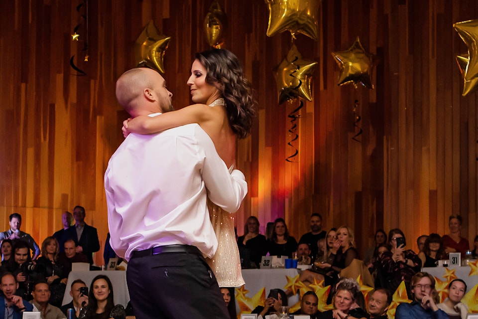 Winners in the 2019 Dancing with the Shuswap Stars event, Josh and Joanna Bickle impressed judges and the public once again, winning the All-Stars Division in this year’s event held at the SASU Recreation Centre on Friday, Nov. 18, 2022. (Kristal Burgess Photography)