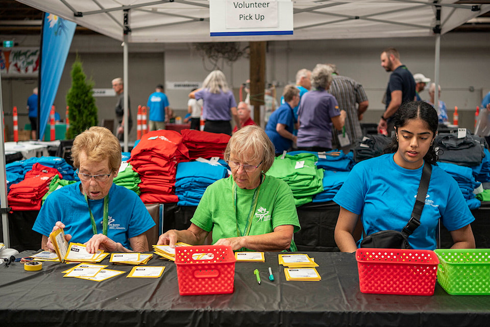 Approximately 1,000 people volunteered over the course of the 55+ BC Games in Abbotsford this year. (55+ BC Games photo team)
