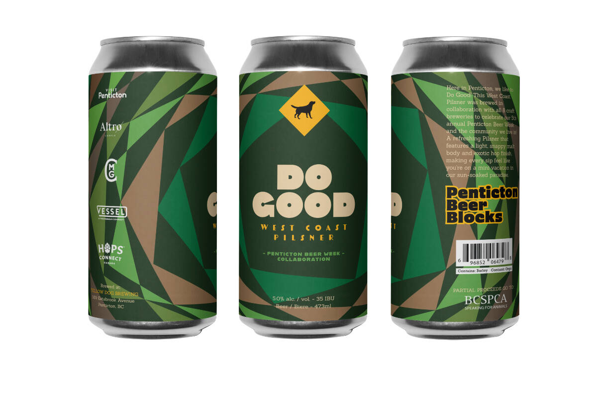 Do Good described as a West Coast Pilsner will be on tap in Penticton and at select private liquor stores across B.C. (Submitted)