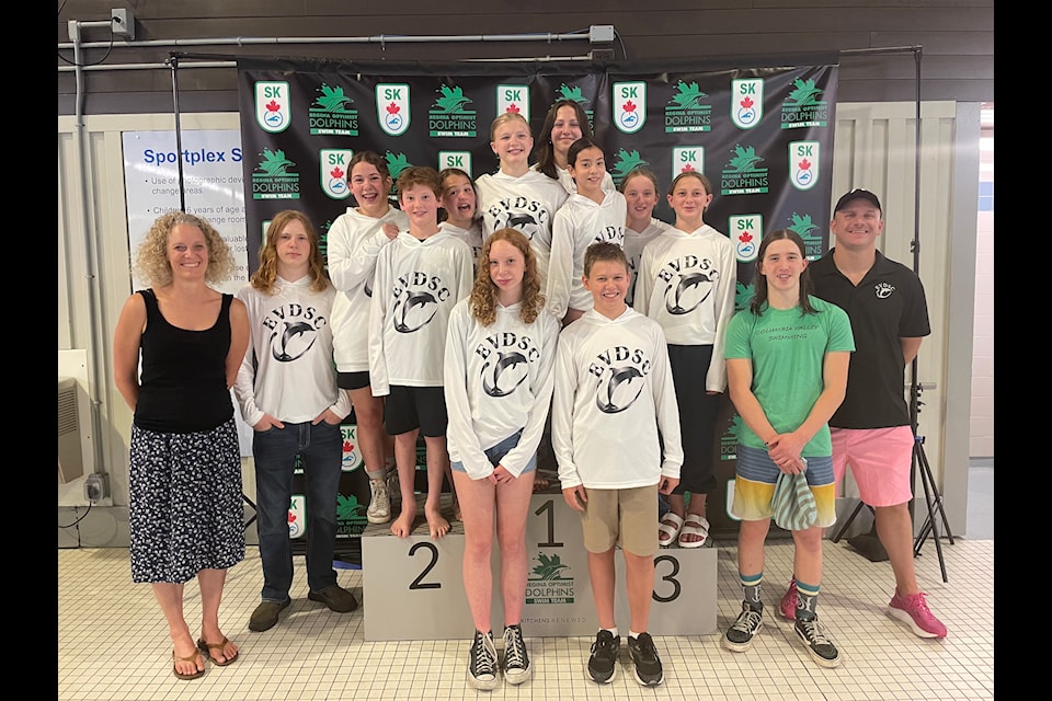 Girls won first in their category and the mixed gender group placed third overall at provincials. Pictured above, is the Dolphins Provincial Team