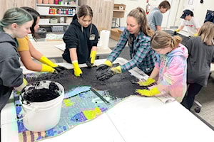 Elkford school crafts colourful legacy with glass mosaic