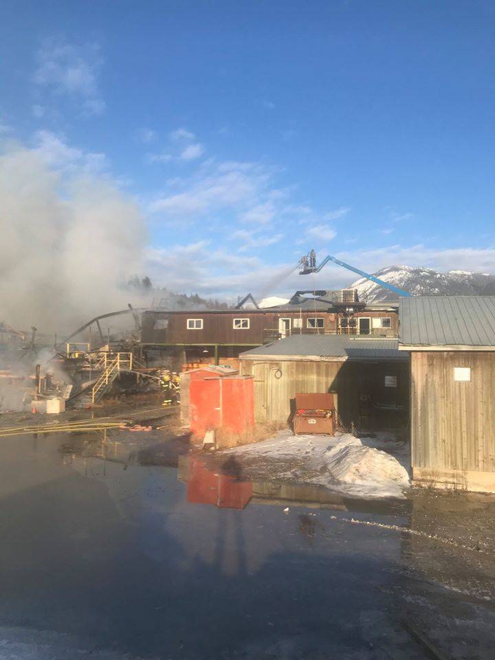UPDATE Fire under control at old planer mill in Canal Flats Fernie