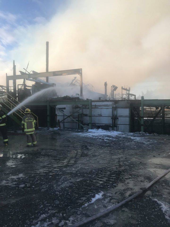 UPDATE Fire under control at old planer mill in Canal Flats Fernie