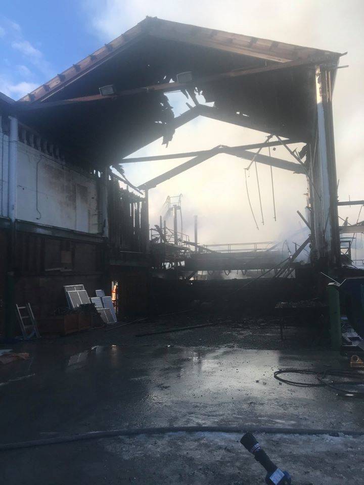 UPDATE Fire under control at old planer mill in Canal Flats Fernie